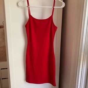 Red Crepe Strappy Bodycon dress from Pretty little things